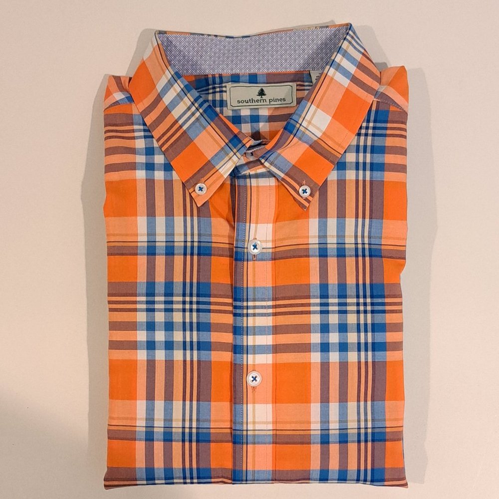 Southern Pines men's XL long sleeve button down plaid shirt